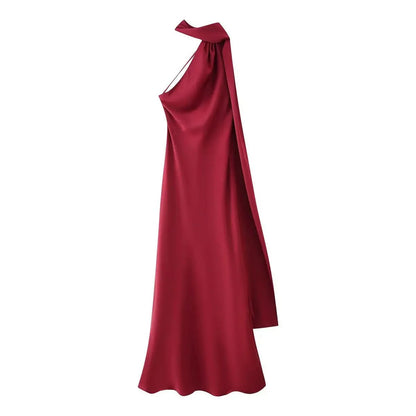 Valentina | Vestido de Gala con Cuello Drapeado