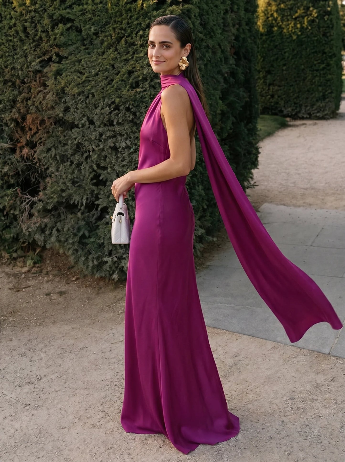 Valentina | Vestido de Gala con Cuello Drapeado