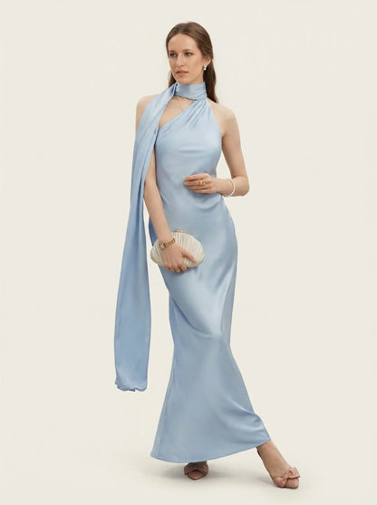 Valentina | Vestido de Gala con Cuello Drapeado