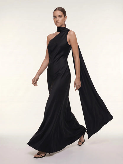 Valentina | Vestido de Gala con Cuello Drapeado