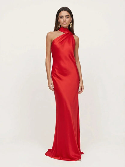 Valentina | Vestido de Gala con Cuello Drapeado